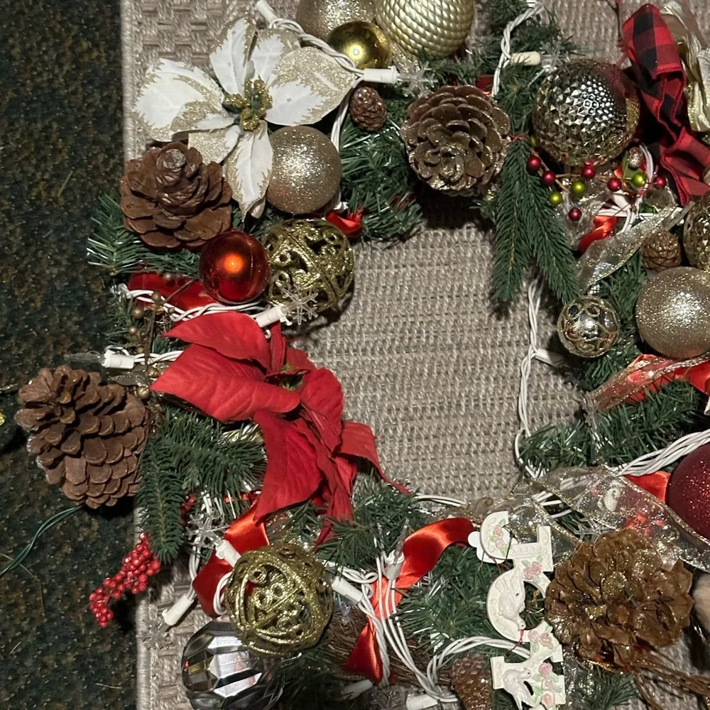 handmade christmas door wreath